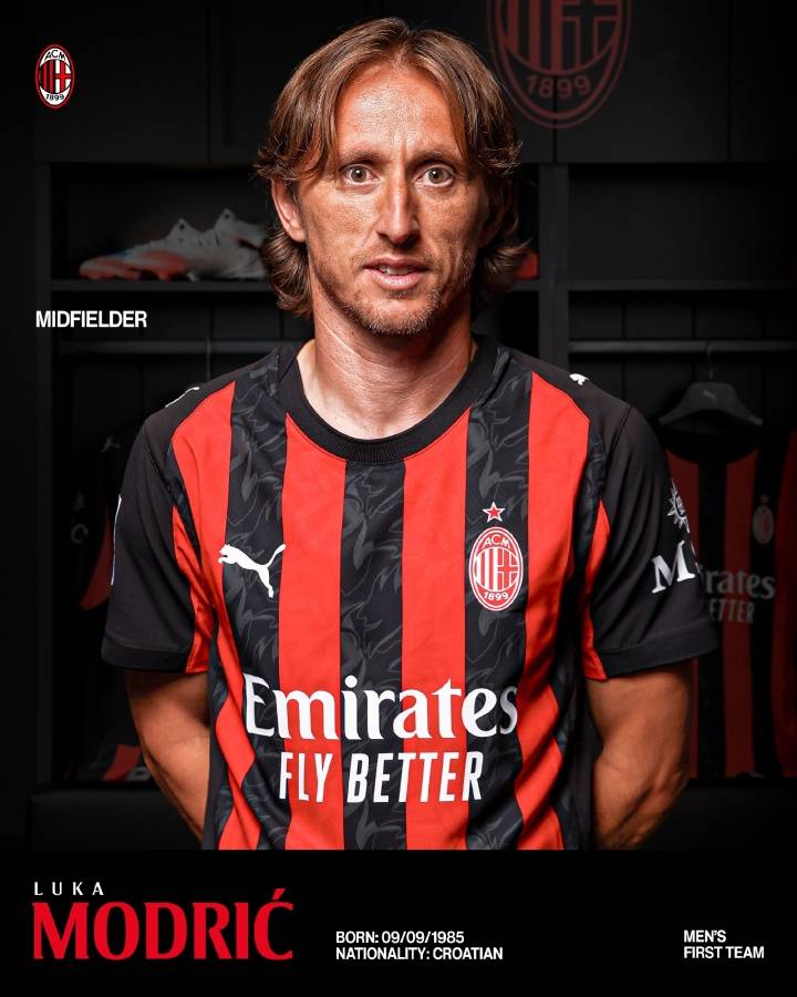 官方公告！ 39歲的莫德里克（Modric）穿著14號球衣加入AC Milan 成為自由球員